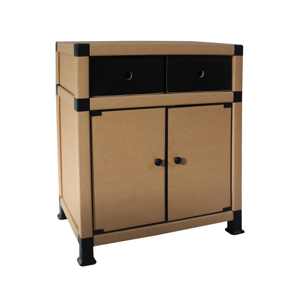 Paper Storage cabinet with Doors and open shelf / with drawers