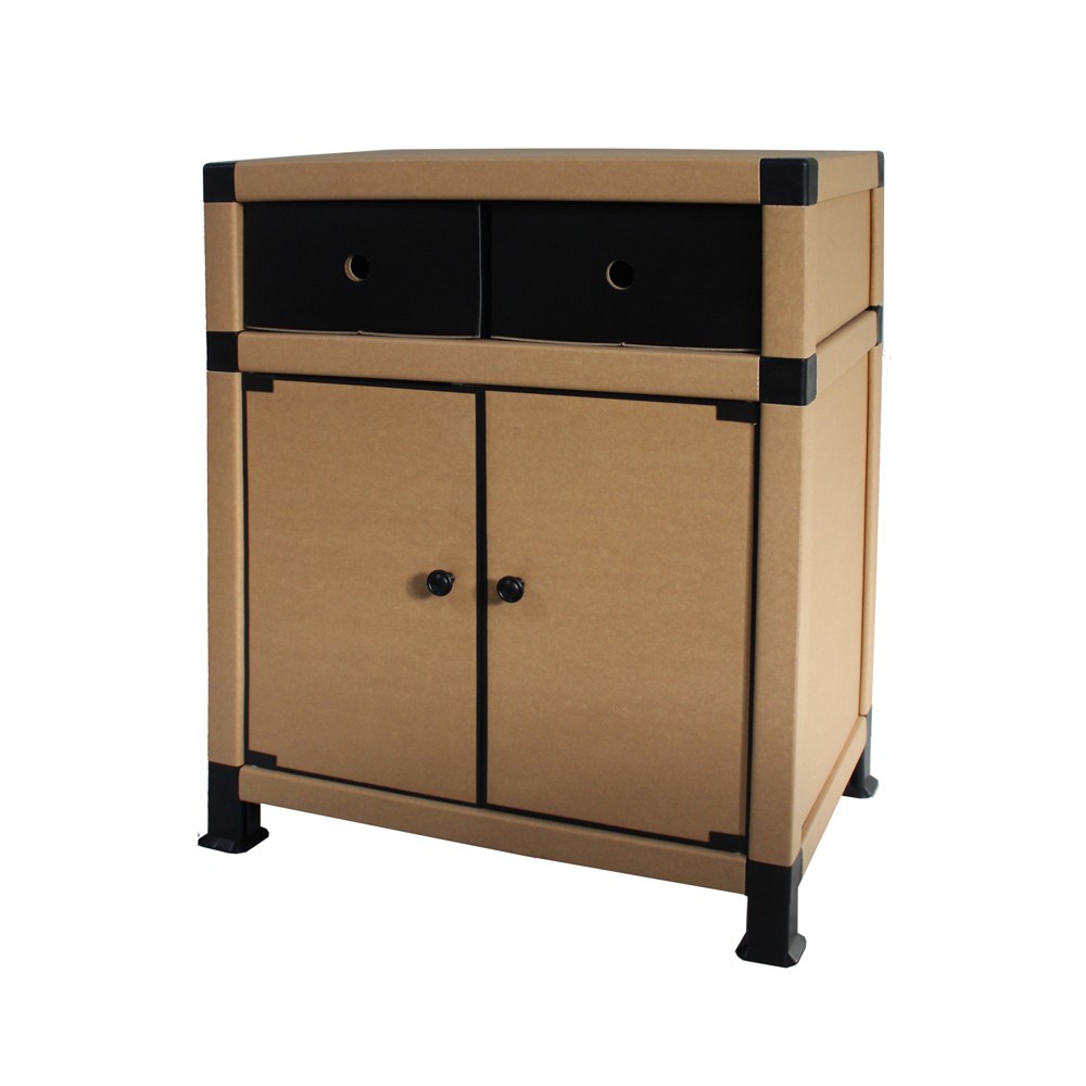 Paper Storage cabinet with Doors and open shelf / with drawers