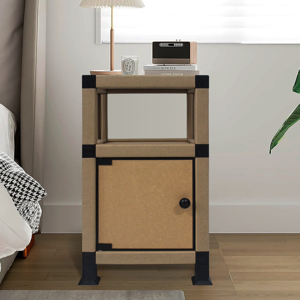 Paper Night stand with Door and Open shelf