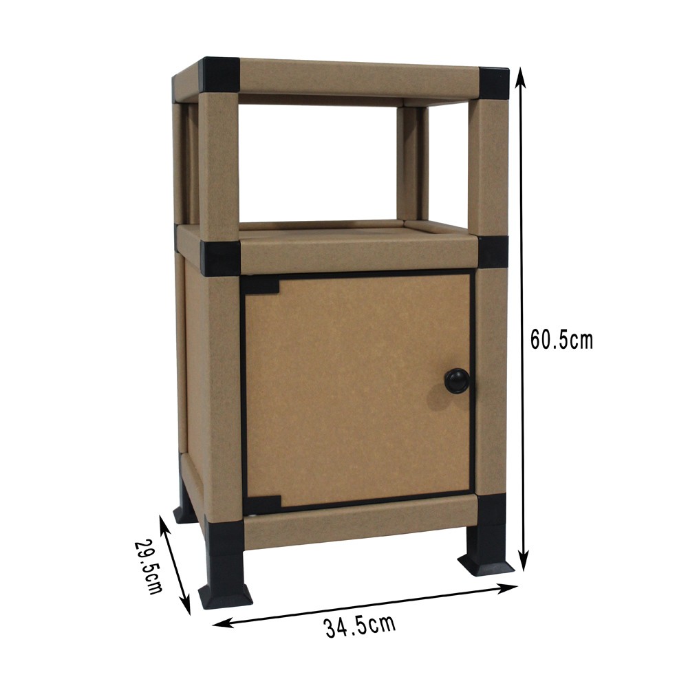 Paper Night stand with Door and Open shelf