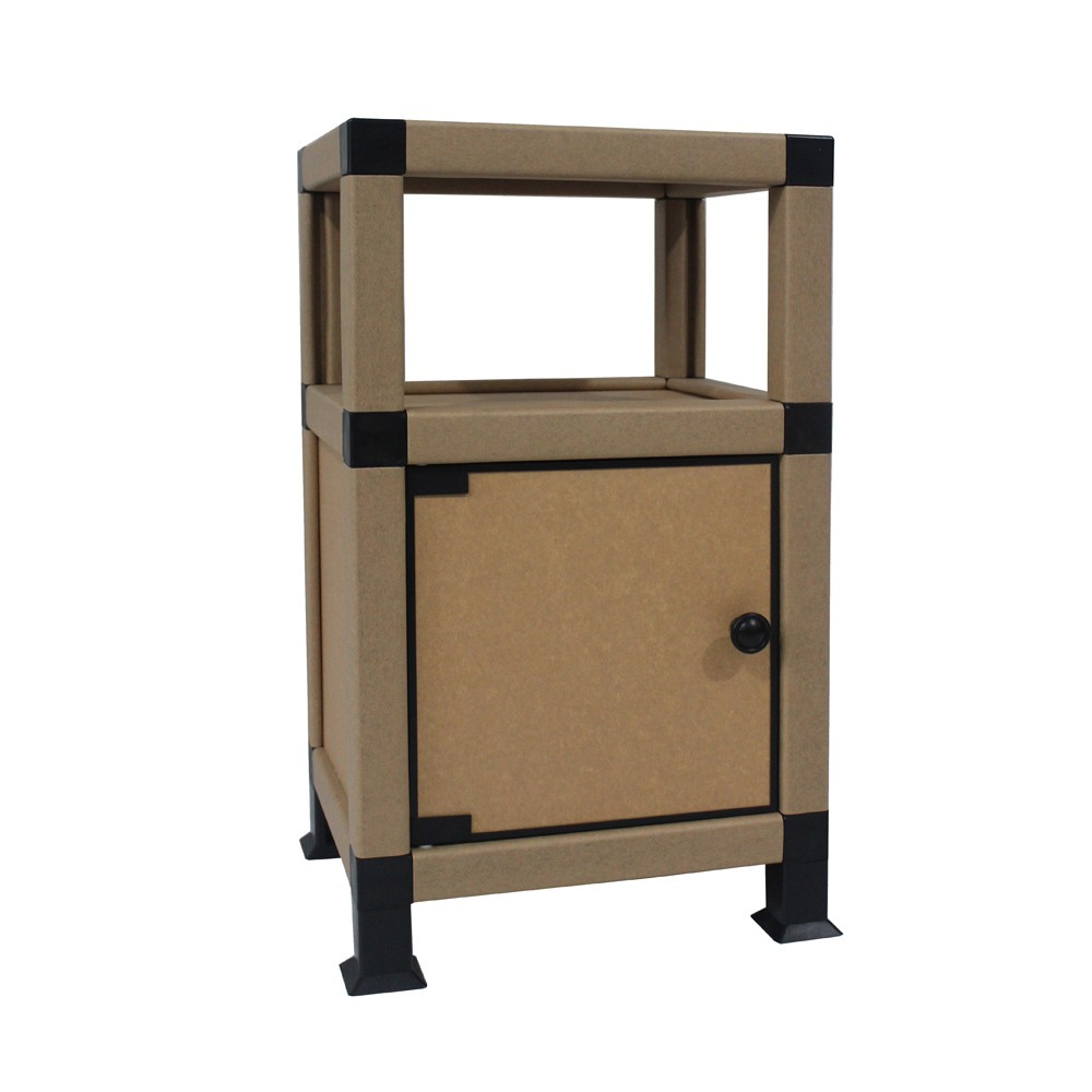 Paper Night stand with Door and Open shelf