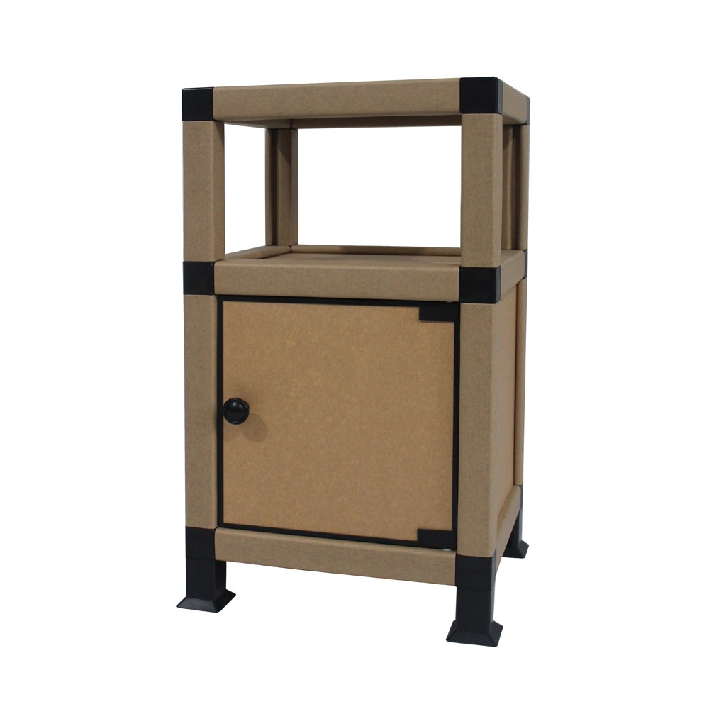 Paper Night stand with Door and Open shelf
