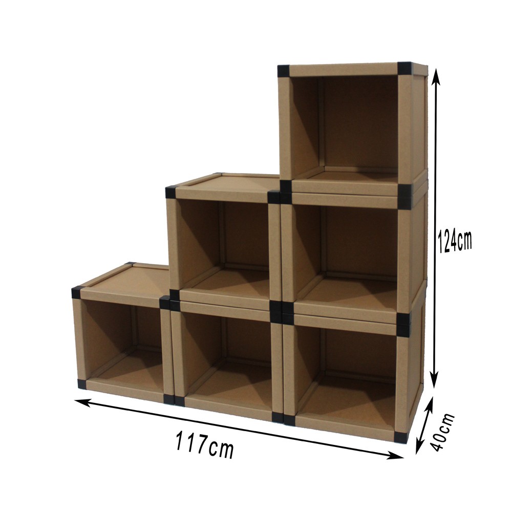 6-cube paper storage container /paper organizer