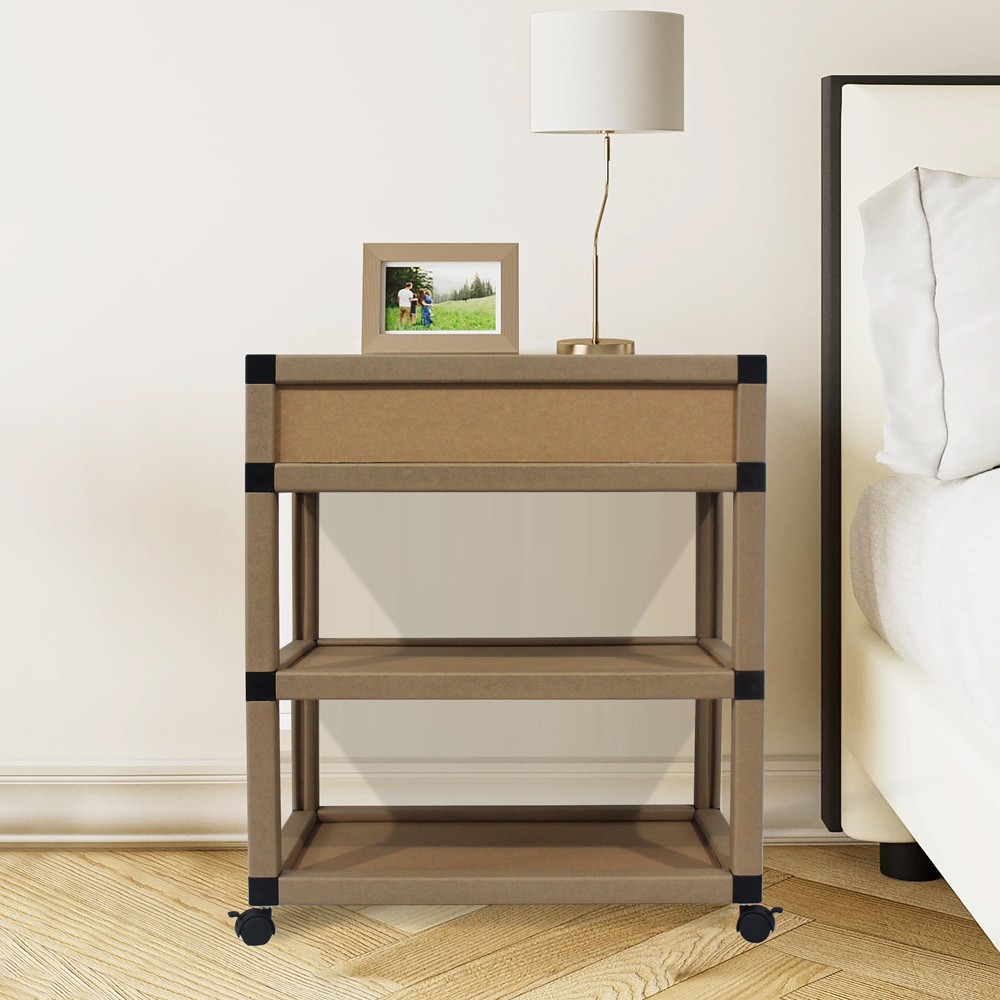 Paper Multi-storage organizer with casters