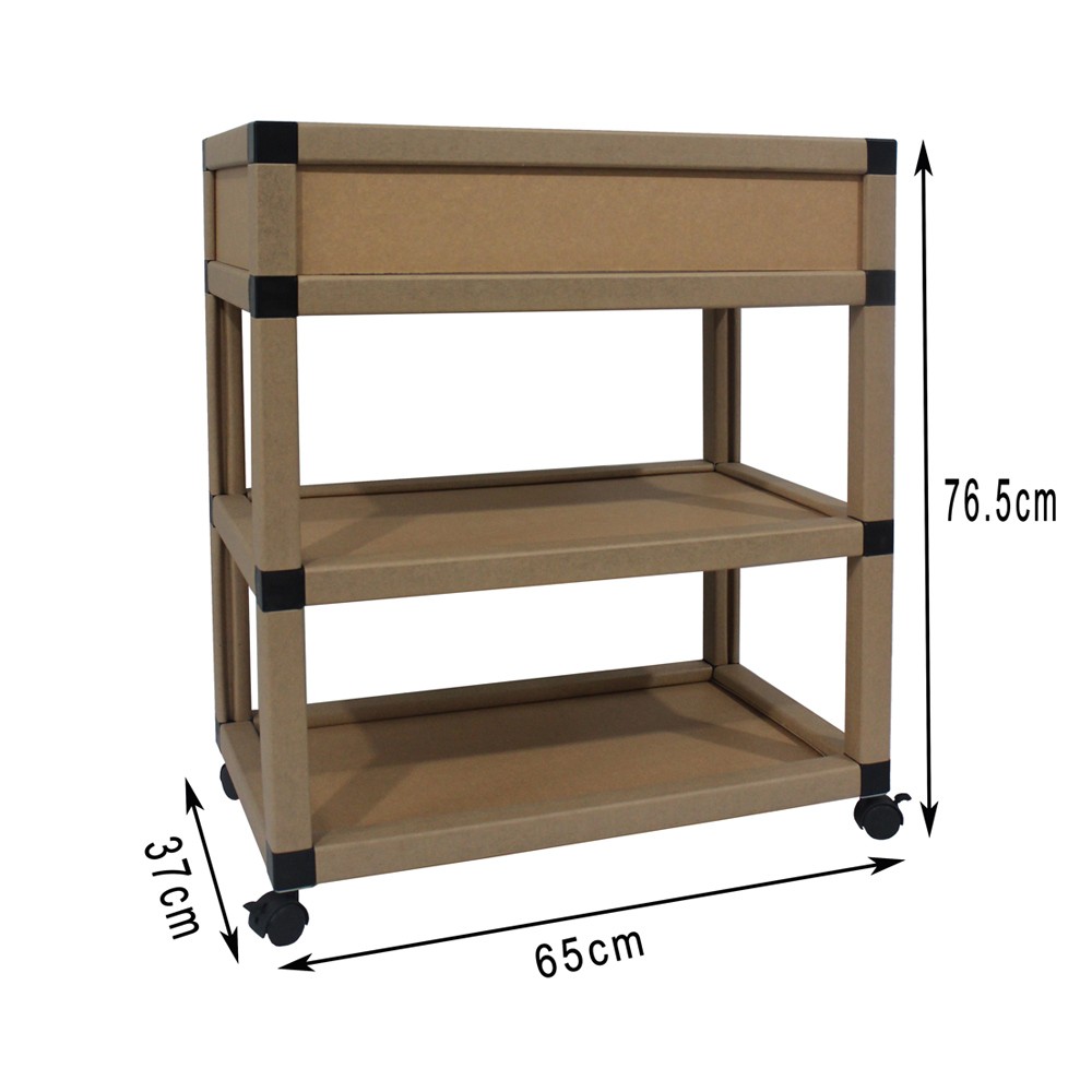 Paper Multi-storage organizer with casters