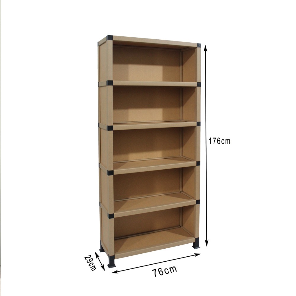 5-tier Paper bookcase/ paper bookshelf/storage units