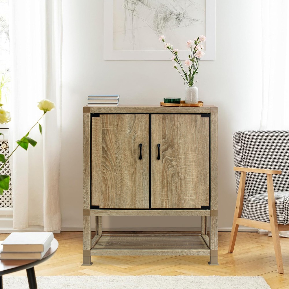 Paper Storage cabinet with Doors and open shelf