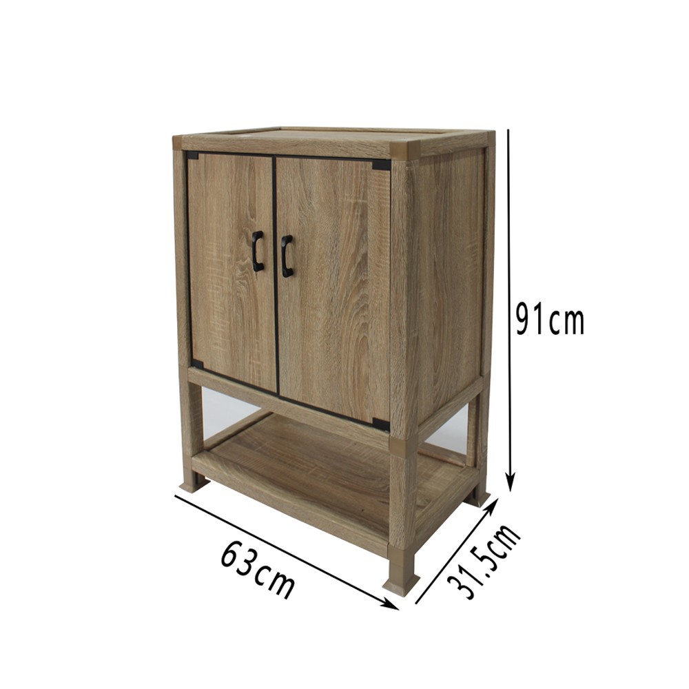Paper Storage cabinet with Doors and open shelf